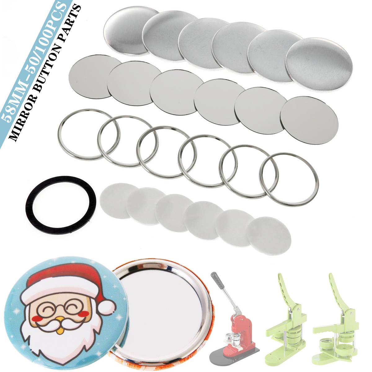 Button Badge Blank - Componenti per Distintivi a Specchio Vuoti