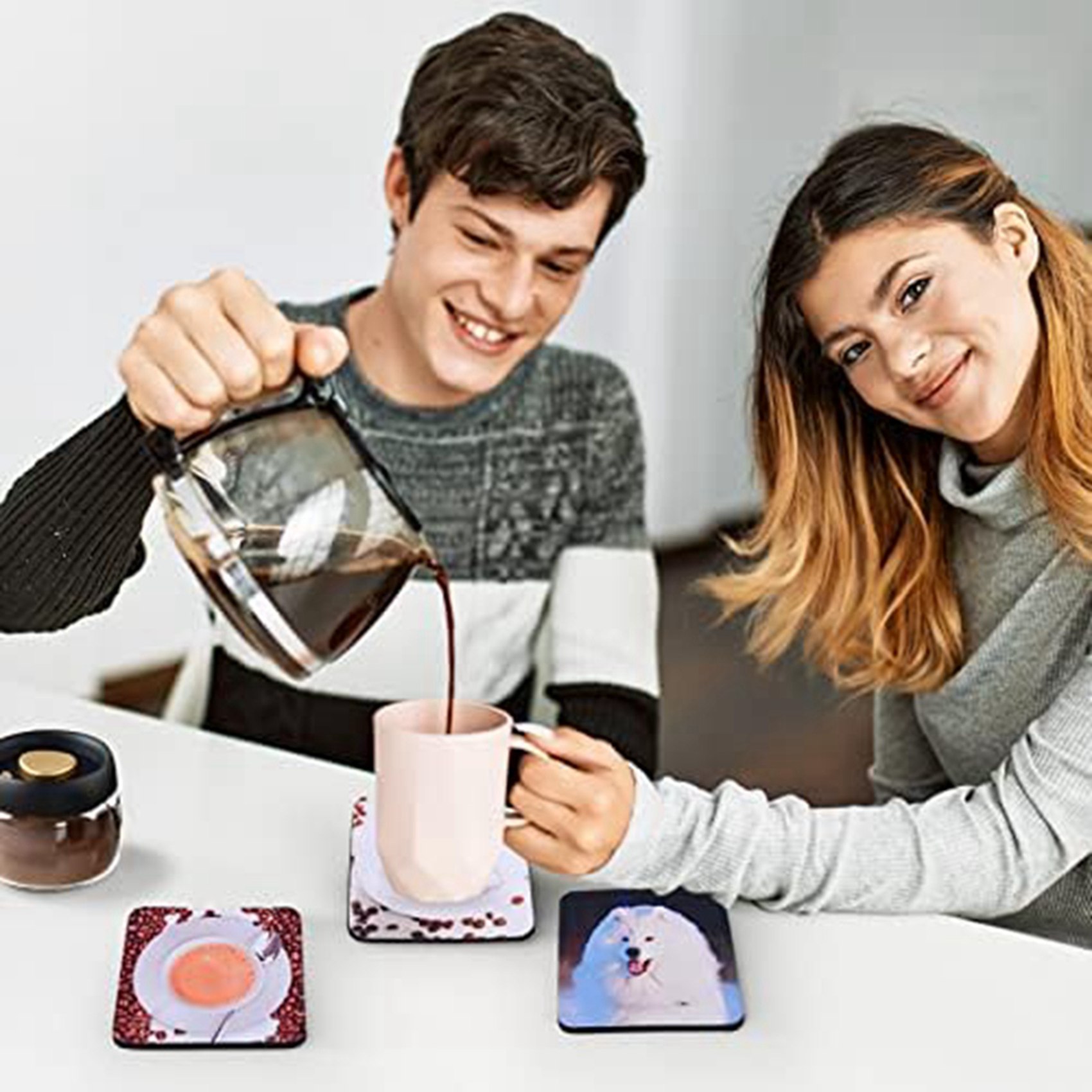 Coaster Sublimation Blank - Sottobicchieri quadrati per sublimazione da 40