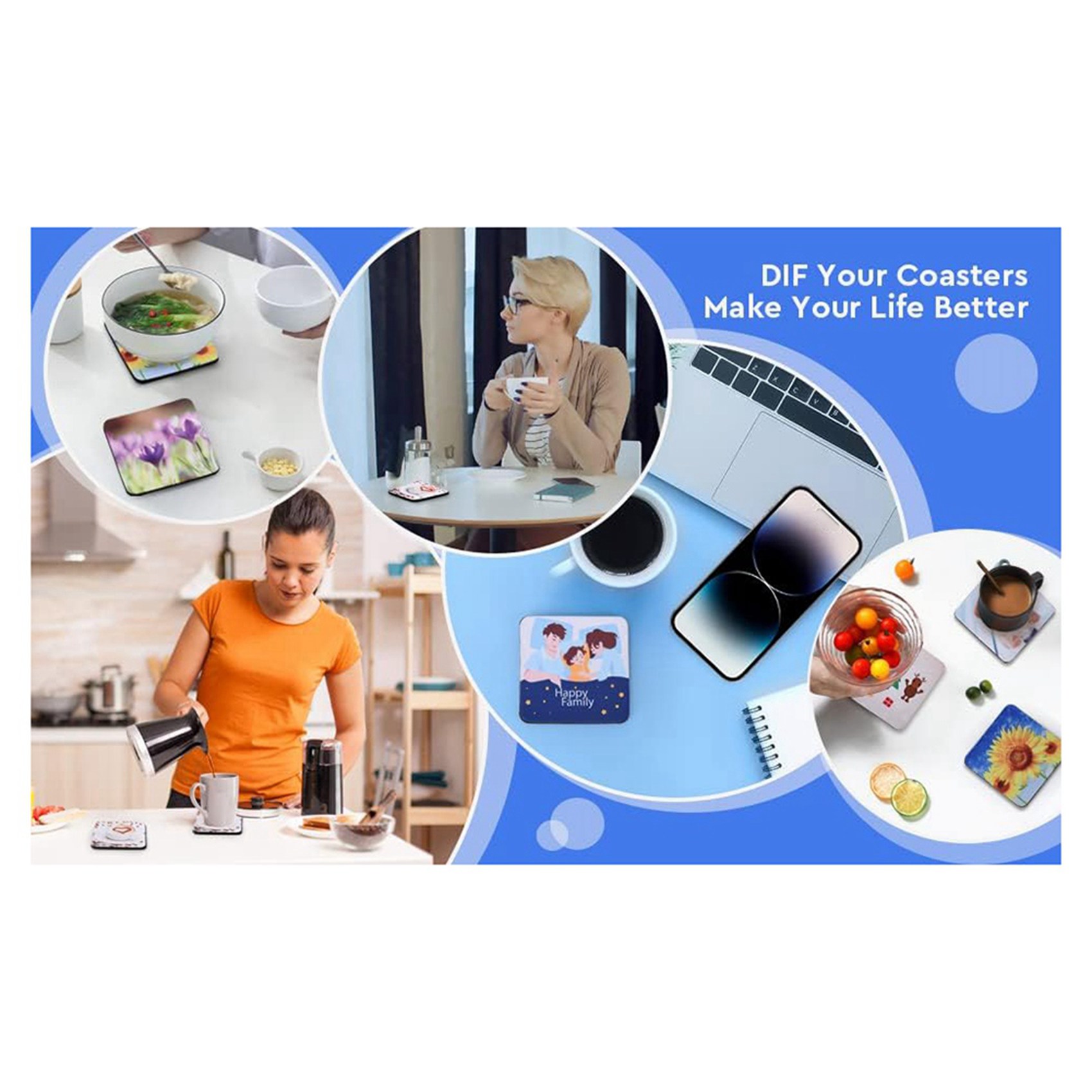 Sottobicchieri quadrati per su - Coaster Sublimation Blank recensione e prezzo